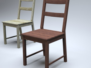 classic wooden kitchen chair 3D Model