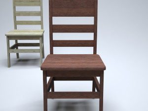 classic wooden kitchen chair Modelo 3D
