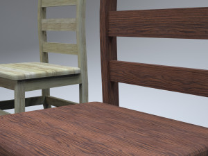 classic wooden kitchen chair Modelo 3D