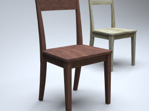 classic wooden kitchen chair 3D Model