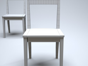 classic wooden kitchen chair 3D-Modell