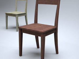classic wooden kitchen chair 3D-Modell