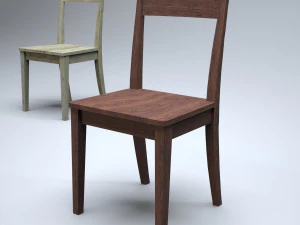 cadeira de cozinha cl&aacute;ssica de madeira Modelo 3D