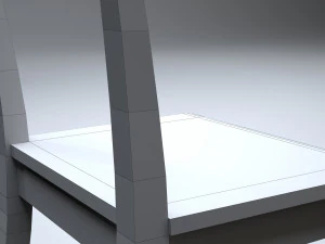 cadeira de cozinha cl&aacute;ssica de madeira Modelo 3D