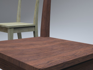 classic wooden kitchen chair 3D-Modell