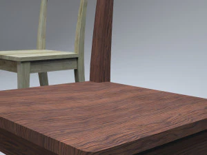 cadeira de cozinha cl&aacute;ssica de madeira Modelo 3D