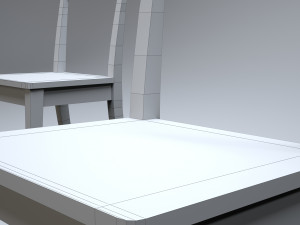 classic wooden kitchen chair 3D-Modell