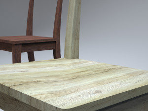 classic wooden kitchen chair 3D-Modell