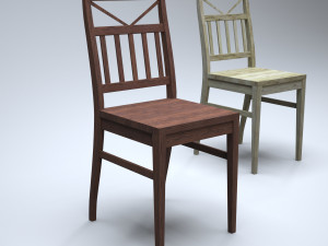 classic wooden kitchen chair Modelo 3D