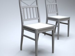 classic wooden kitchen chair 3Dモデル