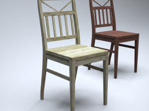 classic wooden kitchen chair 3Dモデル