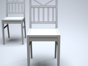 classic wooden kitchen chair 3Dモデル