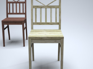 classic wooden kitchen chair 3Dモデル