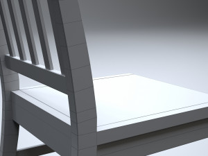 classic wooden kitchen chair 3Dモデル