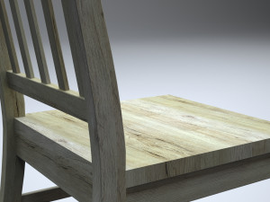 classic wooden kitchen chair 3Dモデル