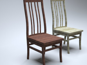 classic wooden kitchen chair Modelo 3D