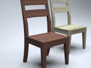 klassieke houten keukenstoel 3D Model