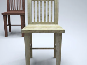 klassieke houten keukenstoel 3D Model