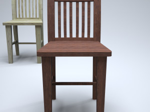 classic wooden kitchen chair 3D 모델