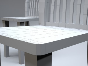 classic wooden kitchen chair 3D 모델