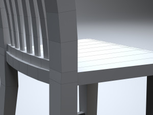 classic wooden kitchen chair 3D 모델