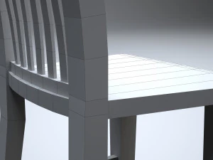 classic wooden kitchen chair 3D Model