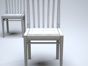 classic wooden kitchen chair high-poly Modelo 3D