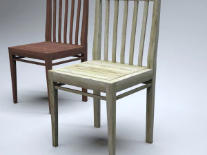 classic wooden kitchen chair high-poly 3D Model