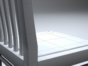 classic wooden kitchen chair high-poly Modelo 3D