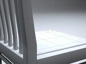 classic wooden kitchen chair high-poly 3D Model