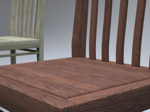 classic wooden kitchen chair high-poly Modelo 3D