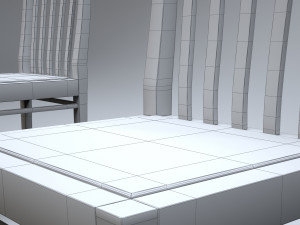 classic wooden kitchen chair high-poly Modelo 3D