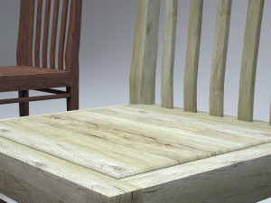 classic wooden kitchen chair high-poly Modelo 3D