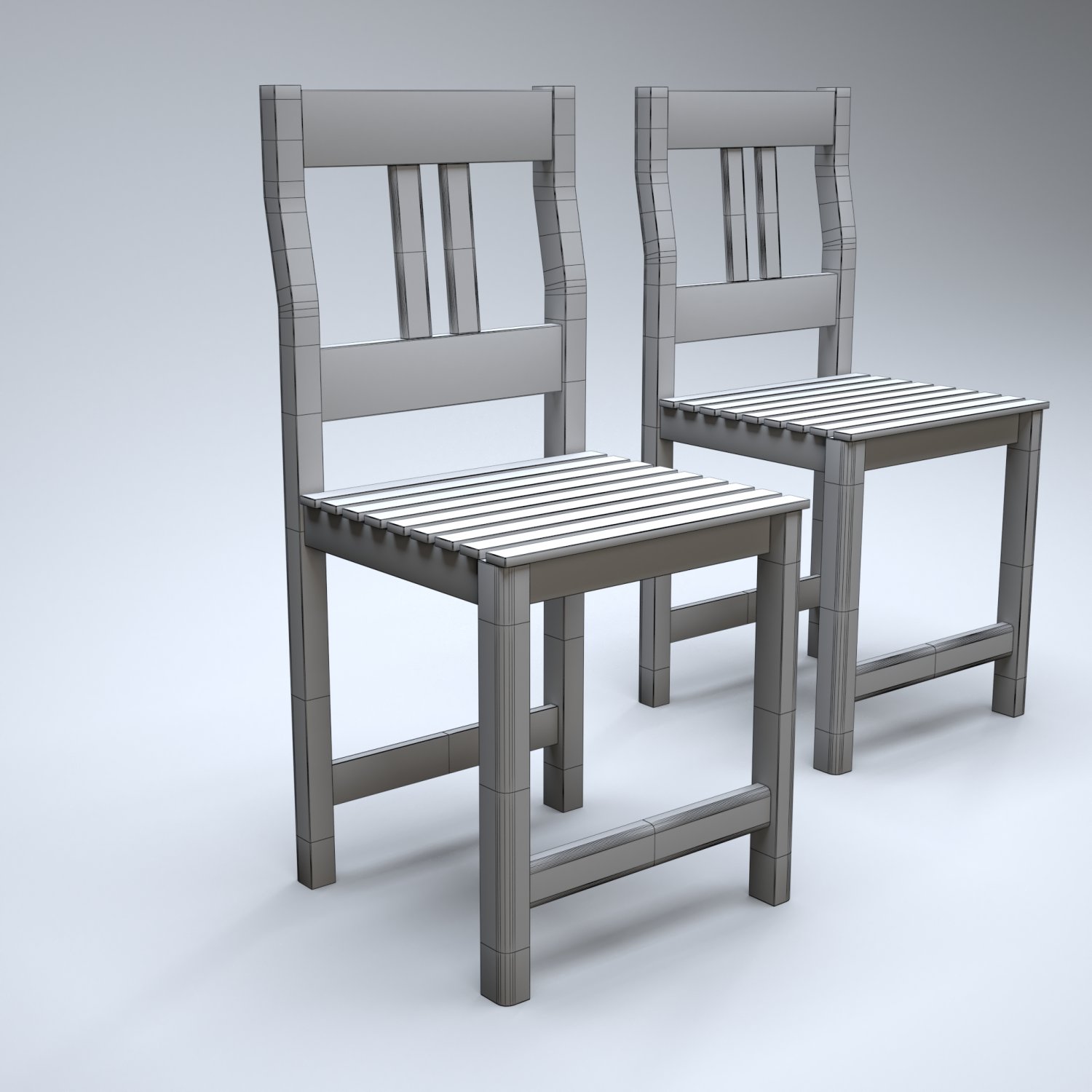 Classic Wooden Kitchen Chair High Poly 3d Modell In Stuhl 3dexport