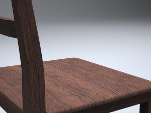 classic wooden kitchen chair high-poly 3D Model