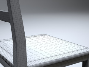 classic wooden kitchen chair high-poly 3D Model