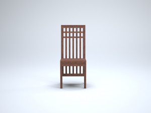 modern wooden chair 3D Model