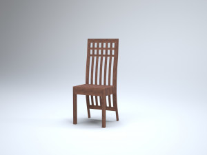 modern wooden chair 3D Model