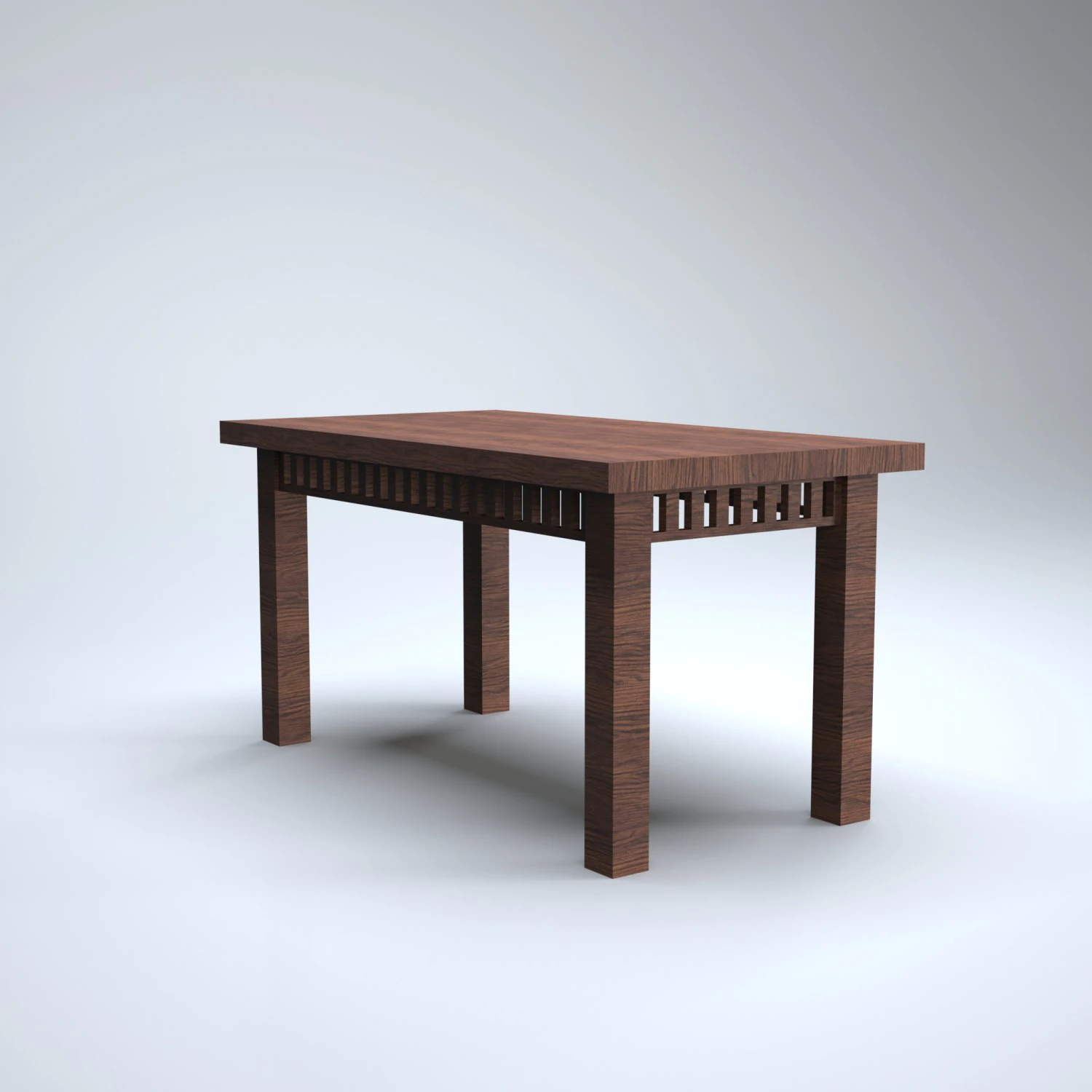 modern wooden table 3D Model .c4d .max .obj .3ds .fbx .stl .blend