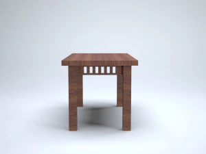 modern wooden table 3D Model