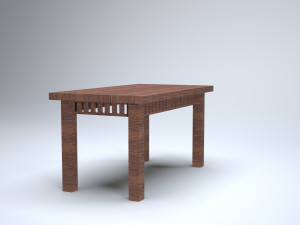 modern wooden table Model 3D