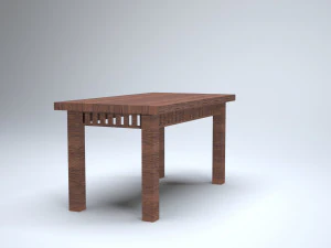 modern wooden table 3D Model