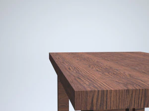 modern wooden table 3D Model