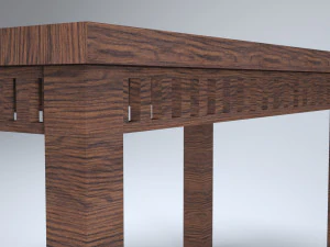 modern wooden table 3D Model