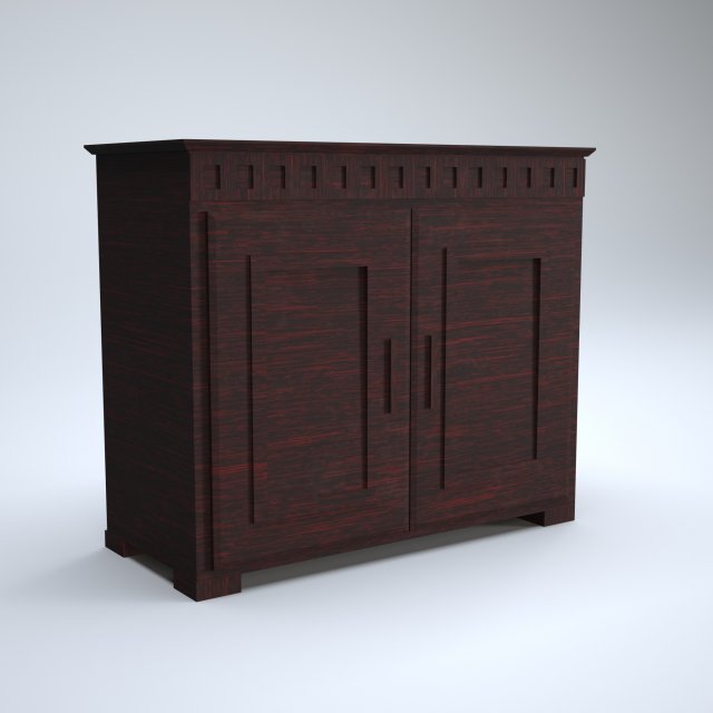 cabinet wood 3D 模型 .c4d .max .obj .3ds .fbx .stl .blend 