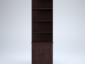 cabinet with shelfes wood 3D मॉडल