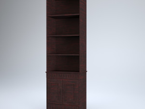 cabinet with shelfes wood 3D मॉडल