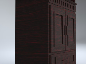 cabinet with shelfes wood 3D मॉडल