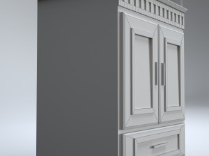 cabinet with shelfes wood 3D मॉडल