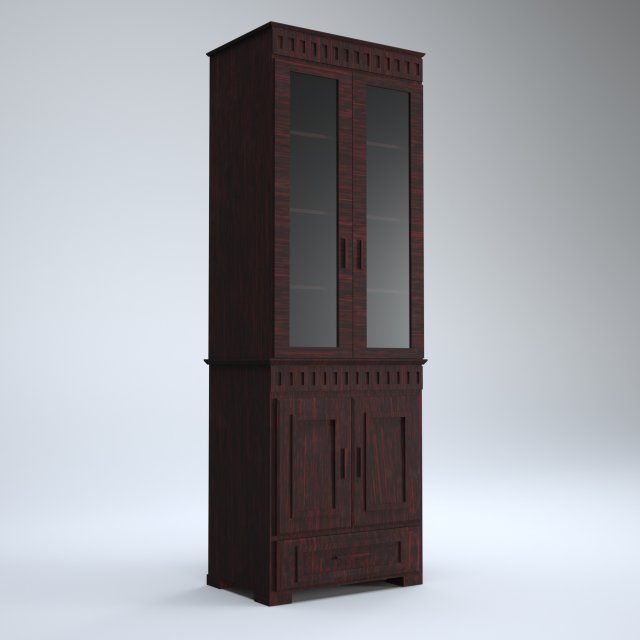 cabinet wood 3D 모델 .c4d .max .obj .3ds .fbx .stl .blend 